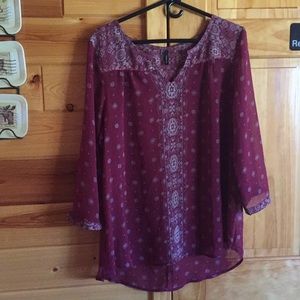 NWOT Maurice’s Sheer Blouse